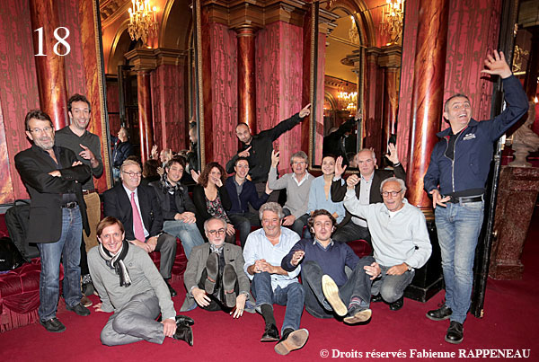 Les lauréats avec Monsieur Bajen, Charles Nemes, Gérard Sibelle et Fabrice Laurent